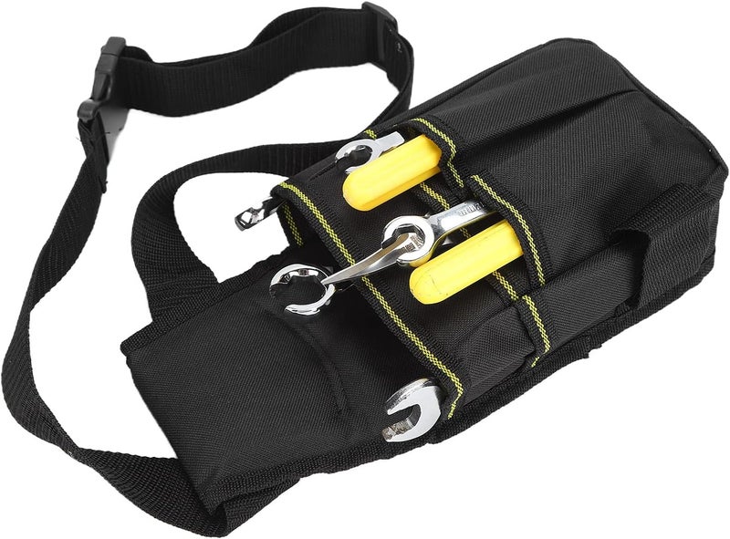 Oxford Cloth Tool Belt, Tear High Load Bearing Tool Pouch, Lightweight Portable Multifunctional Belt Pouch for Electricians Carpenters Technicians - Image 4