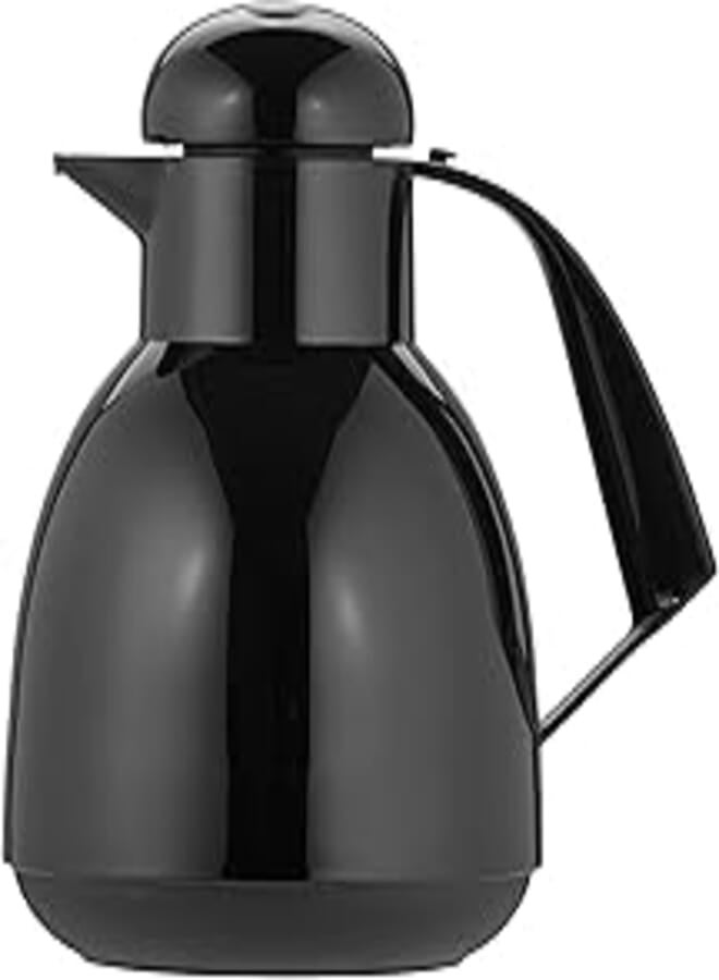 Helios Day Push thermos Vacuum Jug BLACK 1 Litre