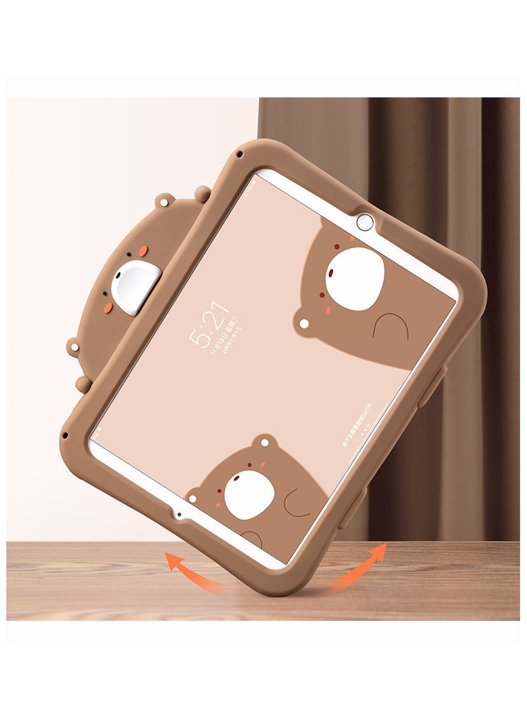 عام “حافظة قوية مضادة للصدمات لجهاز آيباد الجيل التاسع/الجيل الثامن/الجيل السابع مقاس 10.2 بوصة، مع حامل، للأطفال” - Image 5