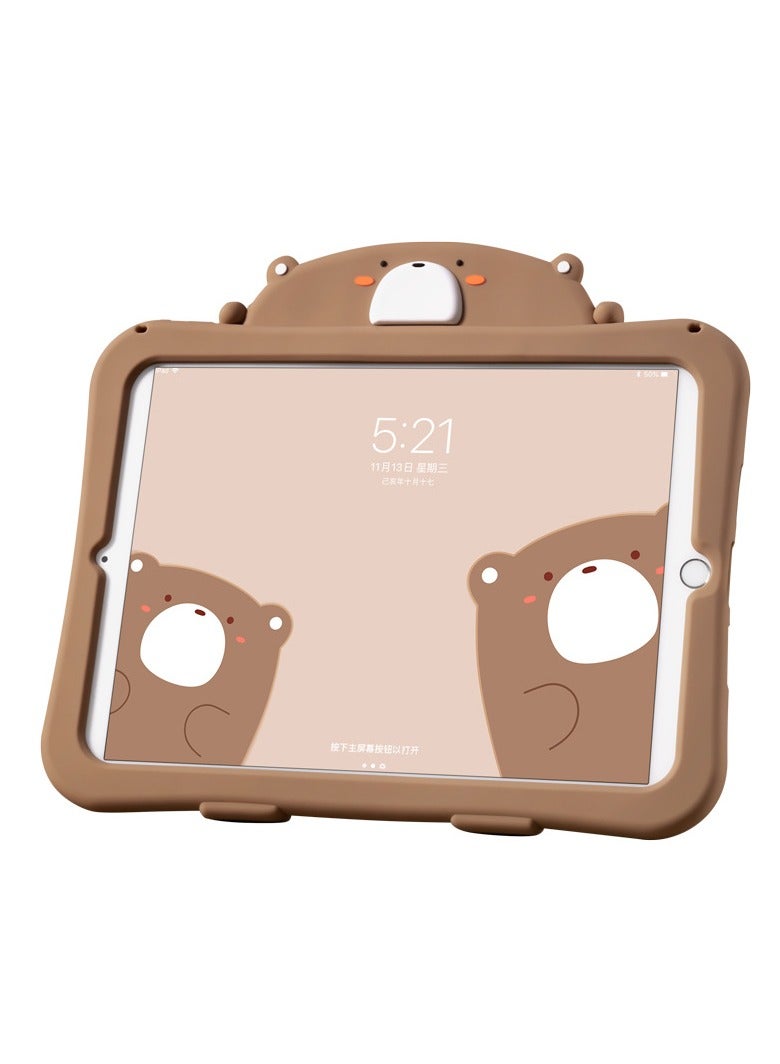 عام “حافظة قوية مضادة للصدمات لجهاز آيباد الجيل التاسع/الجيل الثامن/الجيل السابع مقاس 10.2 بوصة، مع حامل، للأطفال” - Image 1