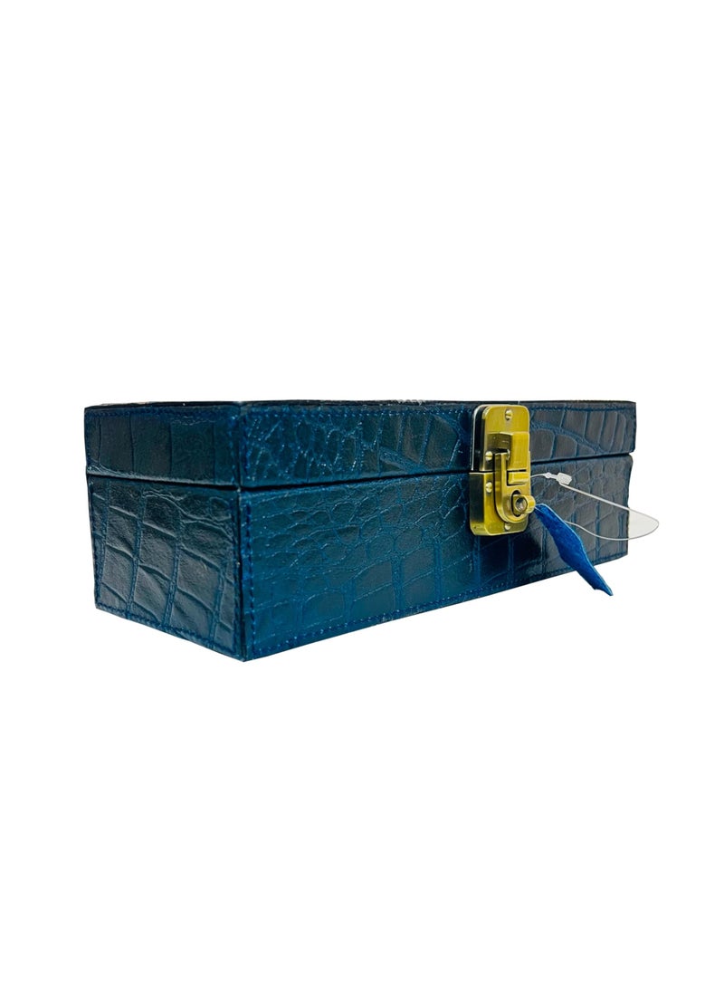 THREE SIXTY 4 Slot Croco Leather Watch Box - Image 2