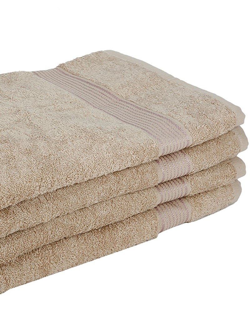 Kopa by Bianca 400 GSM 100% Cotton Soft Terry Towel l 4pc Bath Towel l Towel for Bath l Cotton Bath Towel l D`Ross l Taupe - Image 3