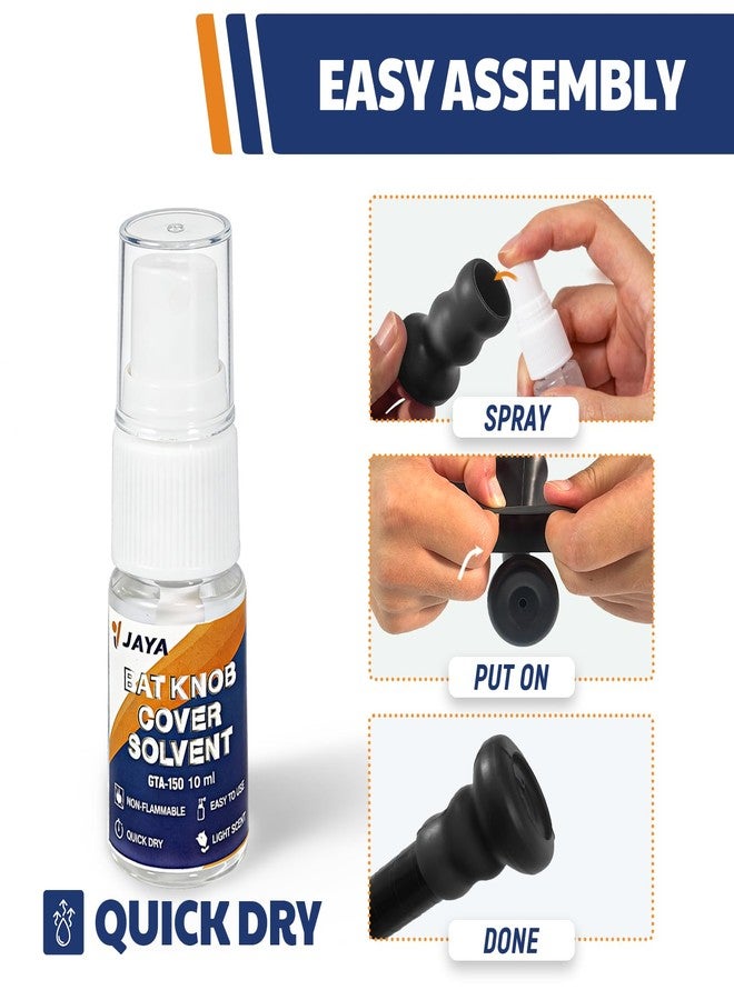 JAYA 2 Pack Bat Knob Taper, Exclusive Installation Lubricant, Easy Installation Bat Knob Taper, Increased Bottom Protection, Ergonomic Design, for Enhanced Grip and Protection, Gray - Image 2
