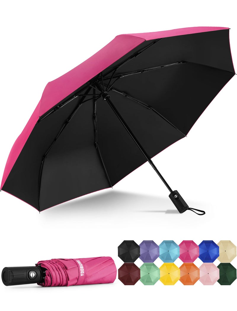 Yoobure Windproof Travel Umbrella - Automatic Umbrellas for Rain, Compact Folding Umbrella with UV Protection, Lightweight Portable Design for Backpack/Walking/Car, Sun & Storm Ready - Image 1