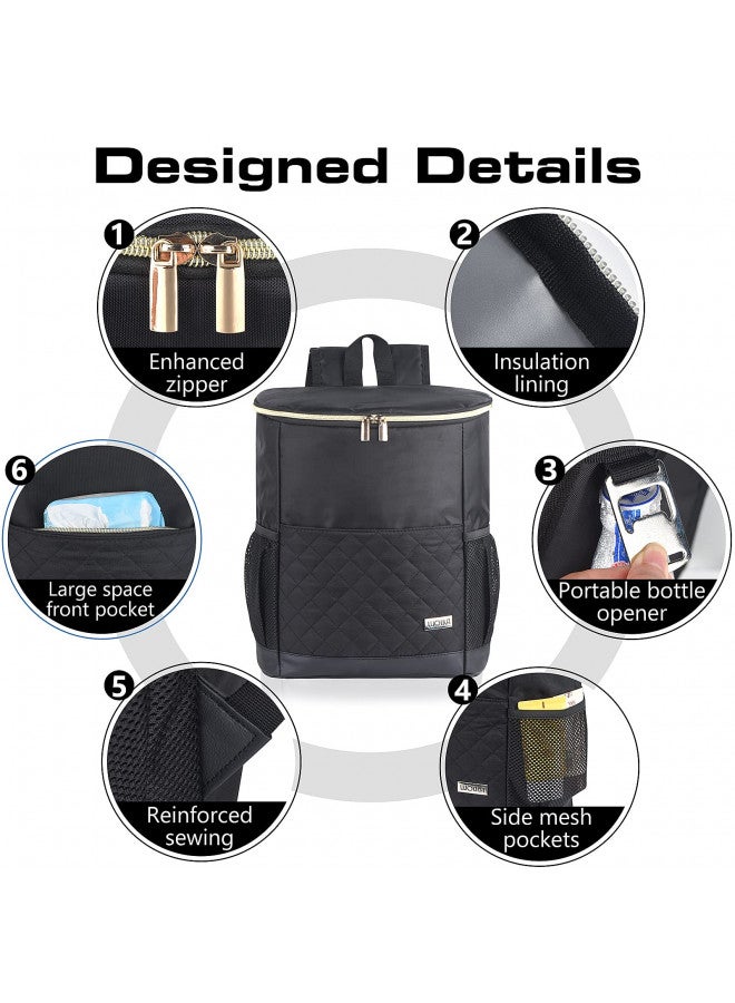 Wolka Wolka Cooler Backpack 30 Cans,Portable Backpack Coolers Insulated Leak Proof,Waterproof Soft Sided Cooler Bag for Travel,Beach,Camping,Picnic,Lunch Backpack for Women  - Image 4