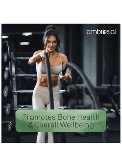 ambrosial Ambrosial Calcium & Vitamin D Tablets | High Potency Calcium Supplement for Bone Health, Muscles & Teeth | High Strength Calcium Tablets (Pack of 1-60 Softgels)  - Image 3