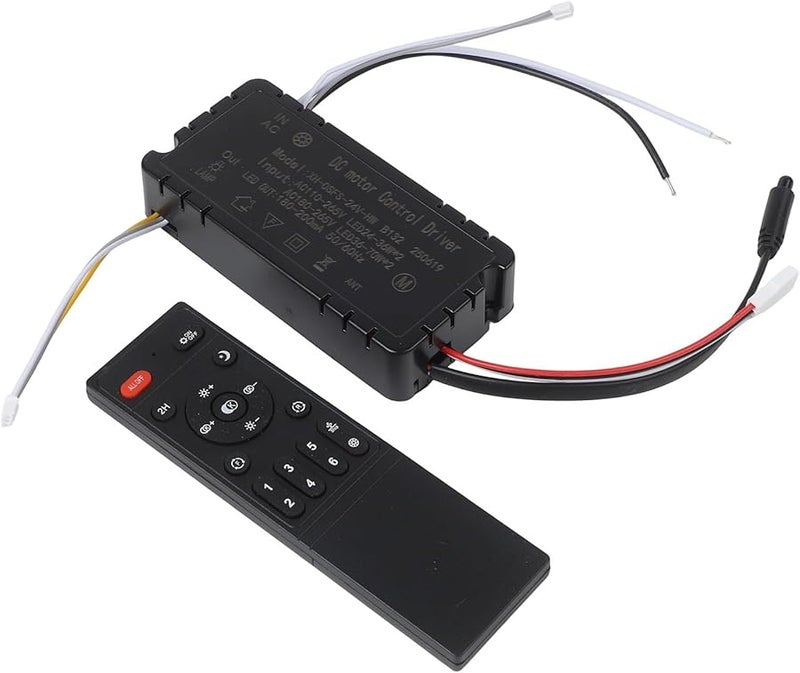 مجموعة جهاز التحكم عن بعد لمروحة السقف مع دليل الهواء 6 سرعات مستقبِل تخفيف لا نهائي - Image 2