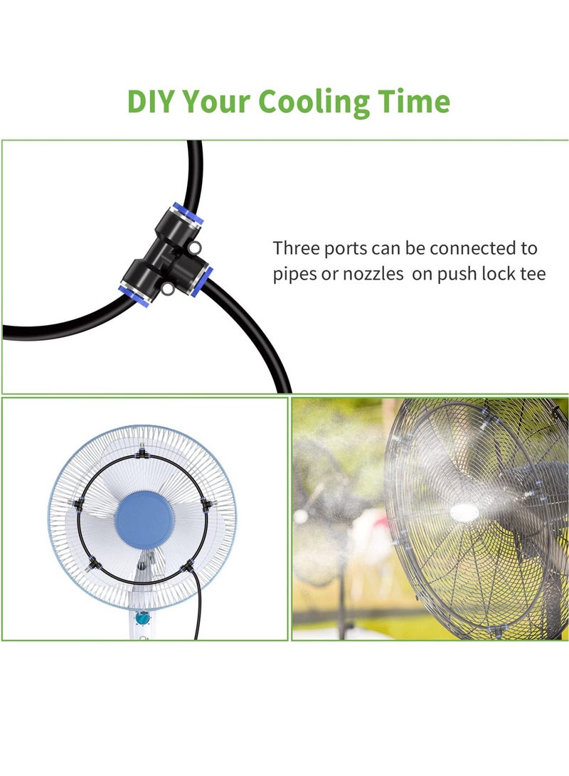 SYOSI 10PCS Misting Nozzles Mist Nozzle Tees for 6mm Tubing Orifice Nozzle for Patio Garden Greenhouse Trampoline and Outdoor Cooling System - Image 5