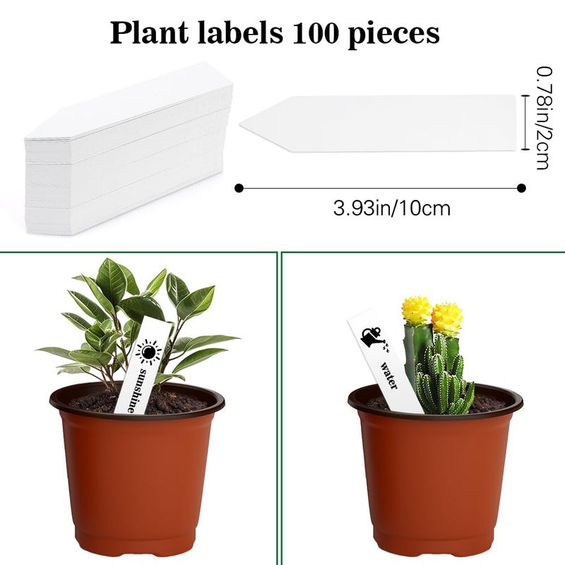 Cidenbio Nursery Pots 100 PCS 4 Inch Plant Pots with 100 Labels, Planting Pot for Plants Indoor Outdoor, Plastic Flower Pot for Seedlings Transplanting Small Plants Growing - Image 3