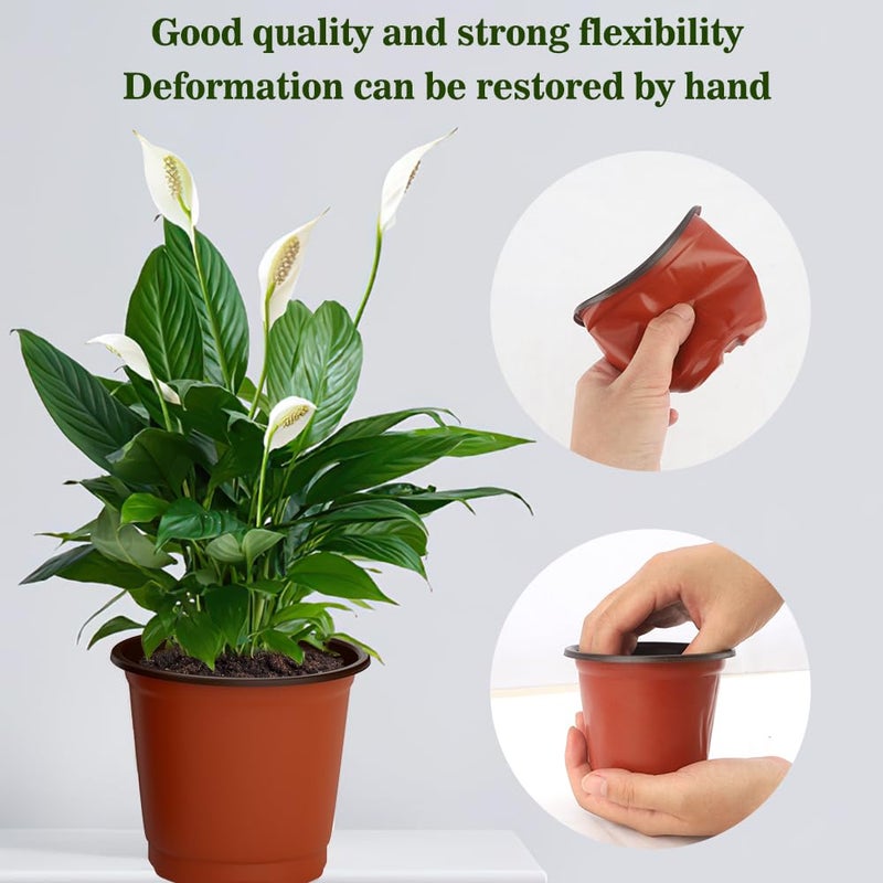 Cidenbio Nursery Pots 100 PCS 4 Inch Plant Pots with 100 Labels, Planting Pot for Plants Indoor Outdoor, Plastic Flower Pot for Seedlings Transplanting Small Plants Growing - Image 4