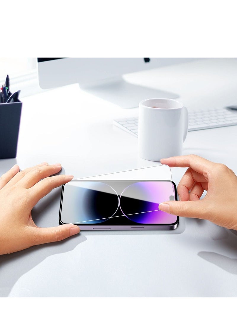 BORTONY Screen Protector Compatible with iPhone 14/14 Pro/13/13 Pro 6.1 inch Anti-Scratch Anti-Fingerprints Ultra HD Clear Transparent 9H Hardness Tempered Glass Film - Image 2