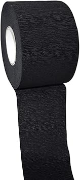 ericotry 1 Roll Neck Paper Disposable Barber Neck Paper Strips Professional Stretchy Paper Neck Band Hairdressing Accessories for Hair Cutting Styling Coloring Salon Home Use Black - Image 5