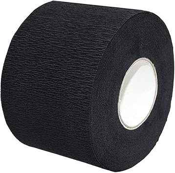 ericotry 1 Roll Neck Paper Disposable Barber Neck Paper Strips Professional Stretchy Paper Neck Band Hairdressing Accessories for Hair Cutting Styling Coloring Salon Home Use Black - Image 1