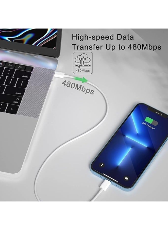 ACLIX Fast Charger for iPhone 14 13 12 Pro Max, 20W USB-C Power Adapter with 1m Lightning Cable, UK Plug Rapid Charging Block for iPhone and iPad - White - Image 3