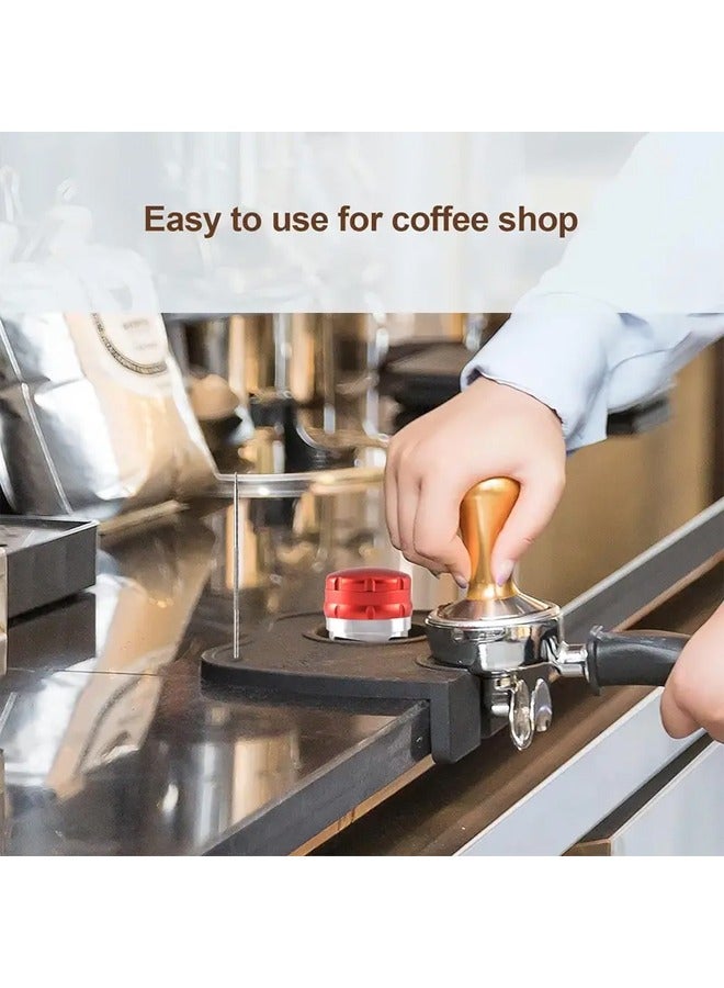 Espresso Tamper Mat, Food Safe Silicone Coffee Tamp Mat Anti-Slip, Corner Tamping Pad Non-Slippery Soft Odorless Holder Pad Black - Image 4