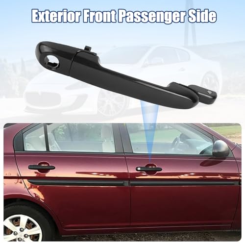 NPAUTO Front Front Right Passenger Side Exterior Door Handle Replacement for Hyundai Accent 2006 2007 2008 2009 2010 2011, Black, 80699 826601E050 - Image 2