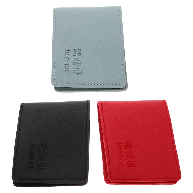 3pcs Drivers License Holder and Car Registration Wallet Document Holder for Car Travel and Everyday Use Auto Accessories for Men - Image 1