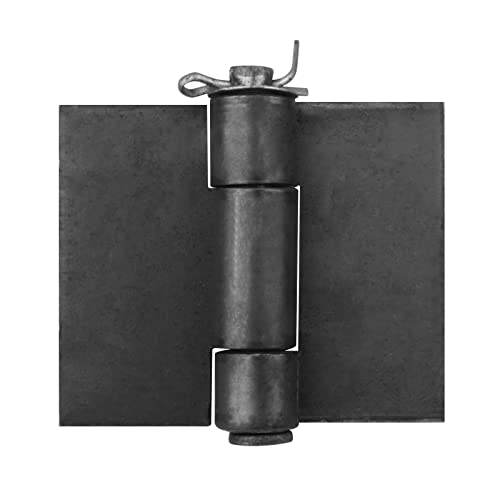 MOUNTAIN_ARK 4 Pack 3-3/8" x 3-3/8" Weldable Hinges, Heavy Duty Weld On Butt Hinges for Garage Metal Gate, Trailer, BBQ Smoker, 3.5 mm Thick - Image 1