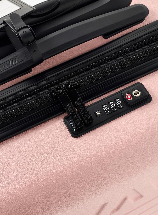 Wave Textured Hardcase Luggage Trolley With Retractable Handle - 28 Inches Check-In Bag - Image 4