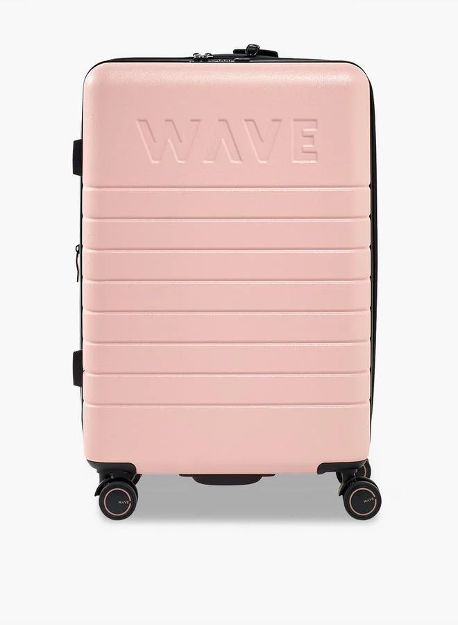 Wave Textured Hardcase Luggage Trolley With Retractable Handle - 28 Inches Check-In Bag