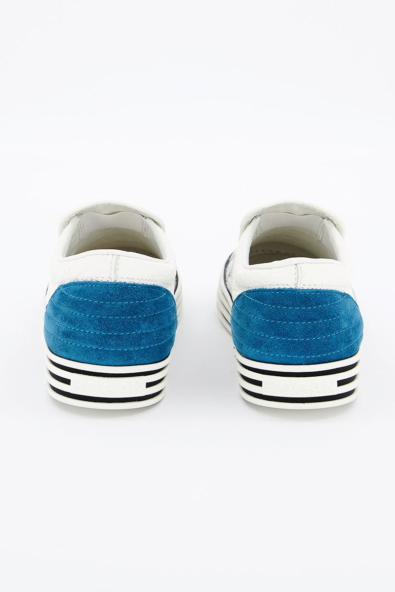 Hogan Women Textured Slip On Casual Shoes, White Combo - Image 4