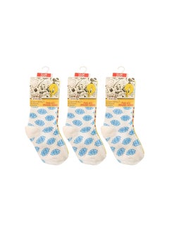Warner Bros Tweety Sock, Printed, 12 - 24 Months, Set of 6
