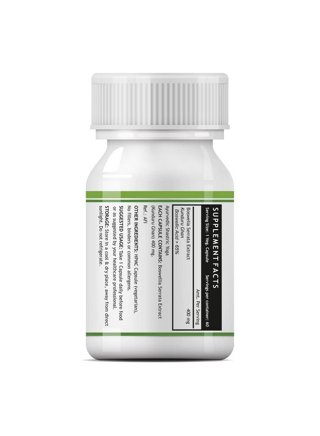 INLIFE Boswellia Serrata Extract (Boswellic Acids > 65%) Joint Supplement, 400 mg - 60 Vegetarian Capsules (Pack of 1, 60) - Image 3
