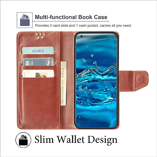 SBMS Flip Cover Flip Cover for Samsung Galaxy A17 5G / Samsung F17 5G / Samsung M17 5G Back Cover Case with Magnatic Closure | Inbuilt Stand | Card & Money Pocke (Brown) - Image 4