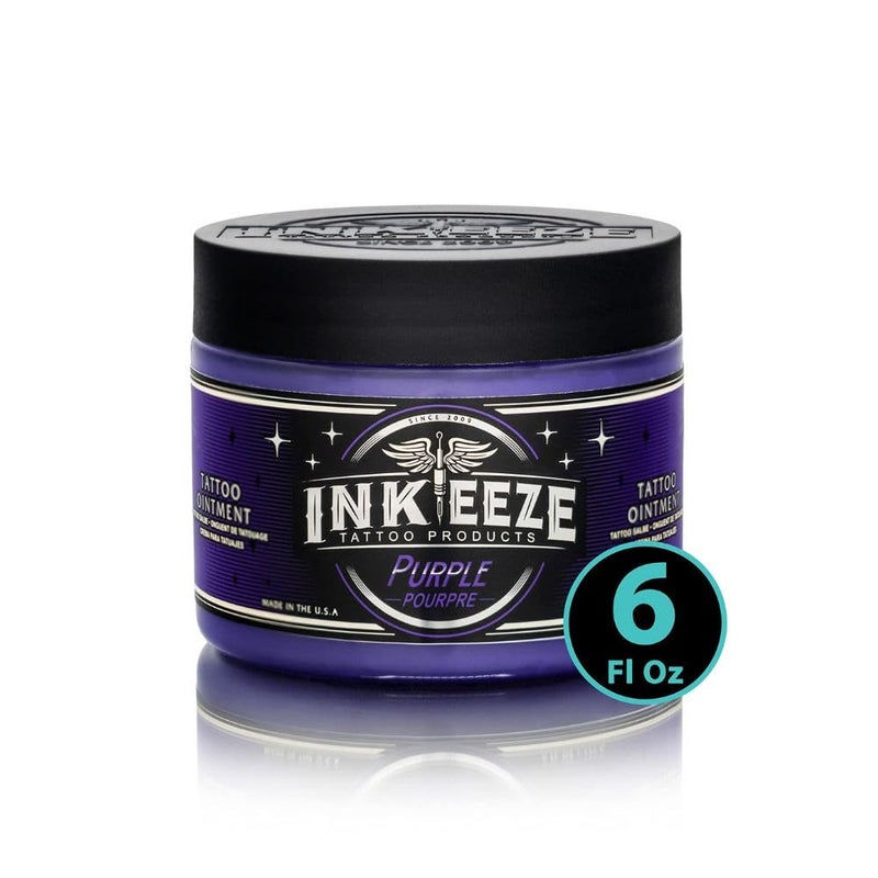 INK-EEZE Purple Tattoo Ointment for Artists and Aftercare, Essential Oils, Petroleum Free, Cruelty Free, Made in USA, Lavender, 6oz - Image 1