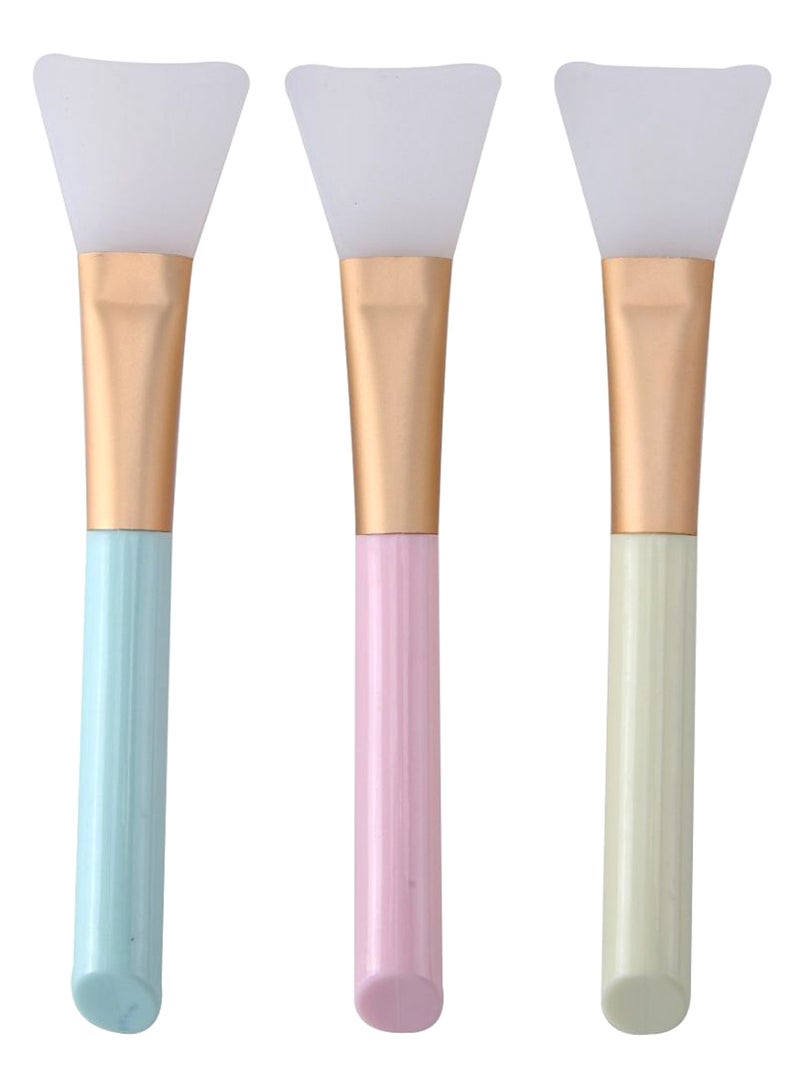 3-Piece Face Mask Applicator Brush Set Multicolour - Image 1