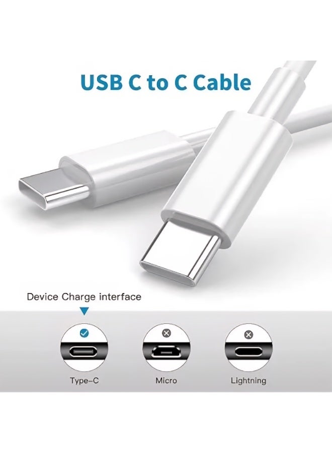 كابل شحن فائق السرعة USB Type-C إلى Type-C بطول 1 متر لأجهزة iPhone 16/15، iPad، iPad Mini 7، MacBook Pro، Samsung S25 Ultra / S24 / S23، وHuawei P70 - view 4