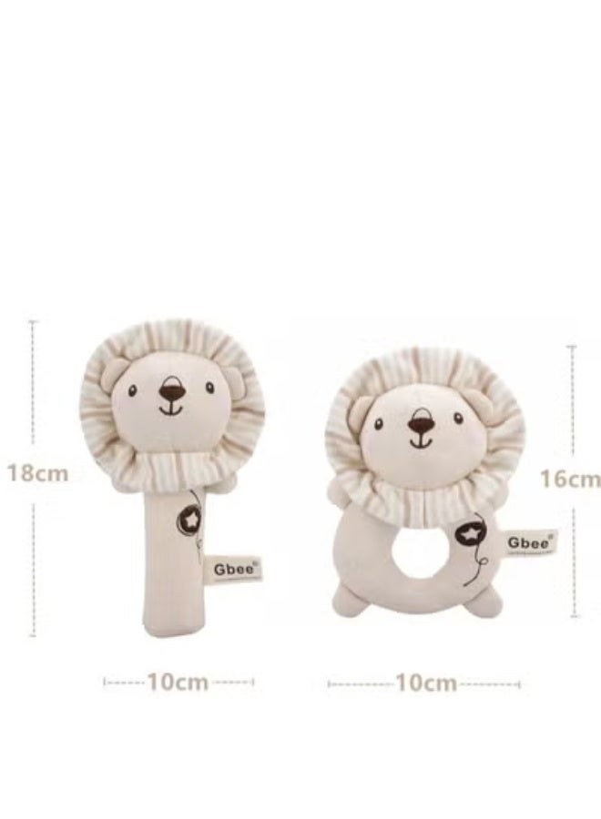 جبيه طقم ألعاب خشخيشات من القطن العضوي مصنوع من مواد عالية الجودة للأطفال، ألعاب تعليمية للأطفال الرضع - Image 2