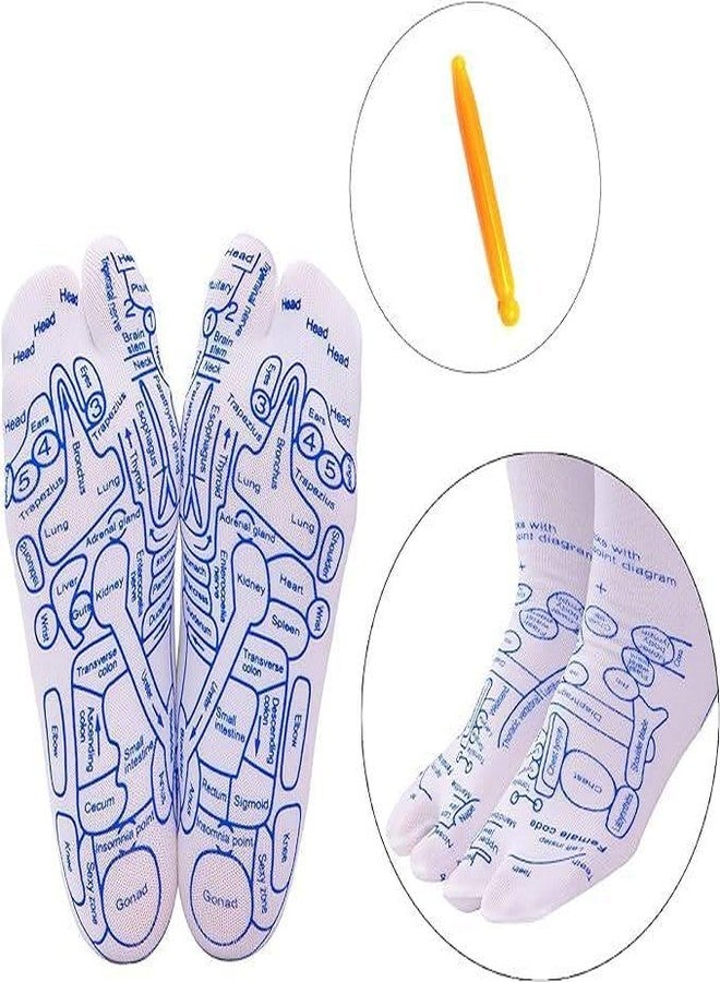 MVM Enterprise Reflexology Socks Set,Reflexology Socks with Massage Stick,Foot Relief and Acupressure Reflexology Foot Massage Socks - Image 2