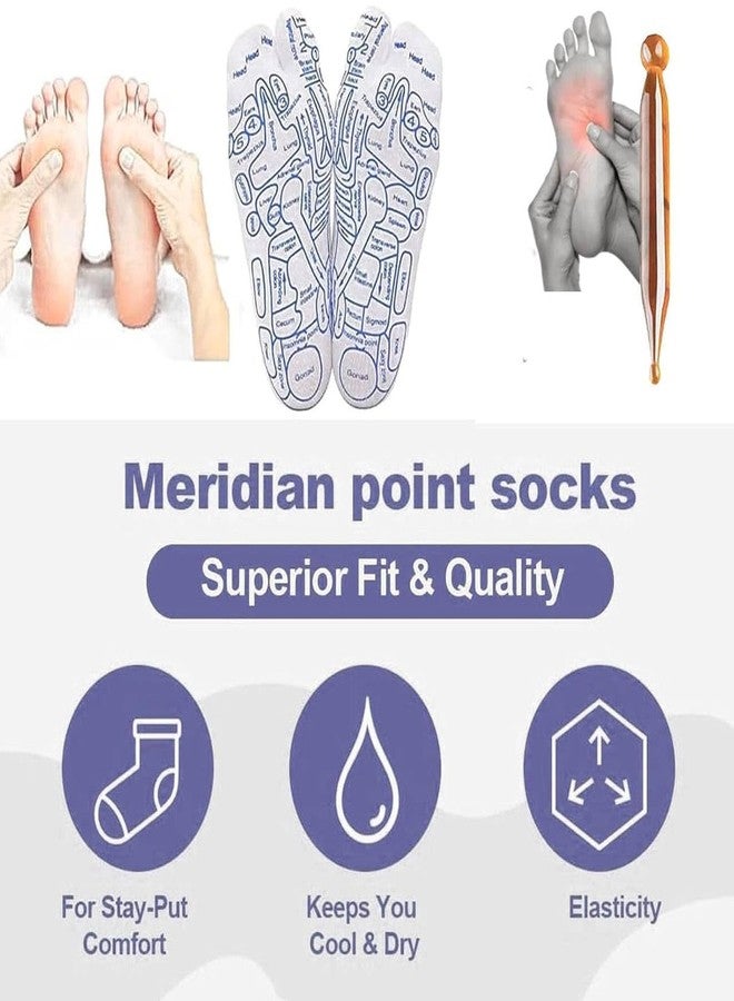 MVM Enterprise Reflexology Socks Set,Reflexology Socks with Massage Stick,Foot Relief and Acupressure Reflexology Foot Massage Socks - Image 4