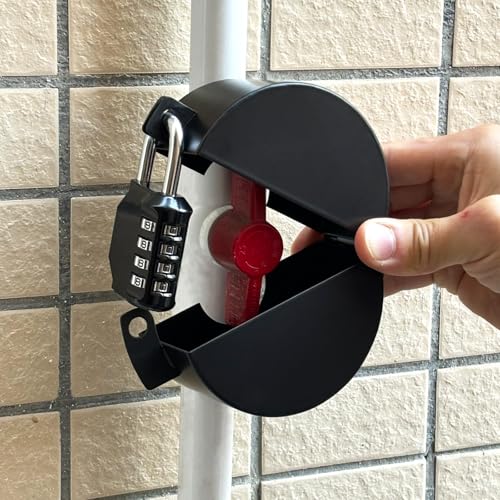 TEMEILI Gate Valve Locking Device (With Password Lock) Gate Valve Lock, Outdoor Faucet Lock, Removable and Easy to Use, Can Prevent Water Theft - Image 1