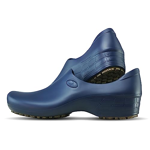 Sticky SSW-US-AZM-8 Nursing Shoes Women - Chefs - Kitchen - Nurses - Clogs for Work - Waterproof Non Slip (Navy Blue, 8) - Image 1