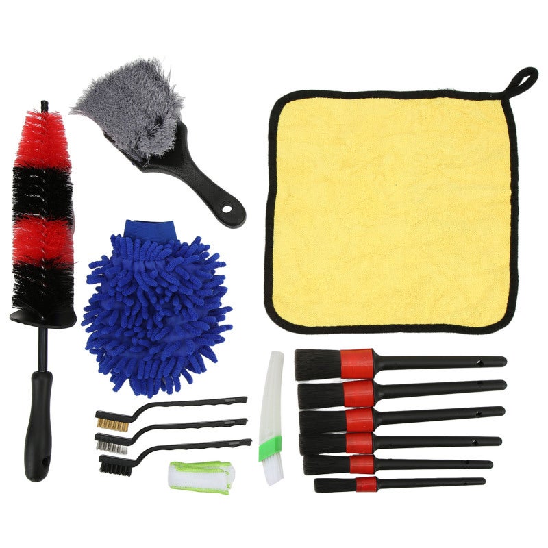 Car Cleaning Kit: 10-Piece Flexible Detail Brushes - Safe Scratch-Free Design for Interior Exterior Car Detailing - Image 1