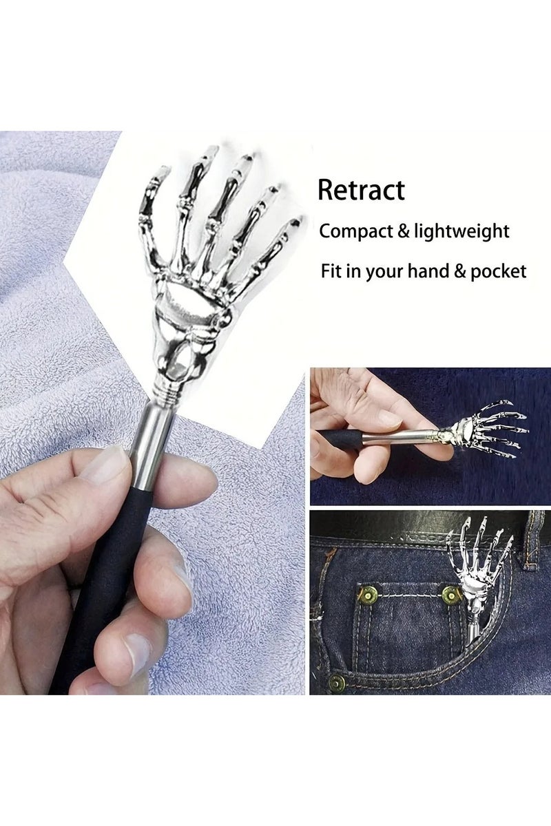 Loquat Portable retractable back scratcher Stainless steel retractable back scratcher Suitable for people and pets Retractable back massager - Image 5