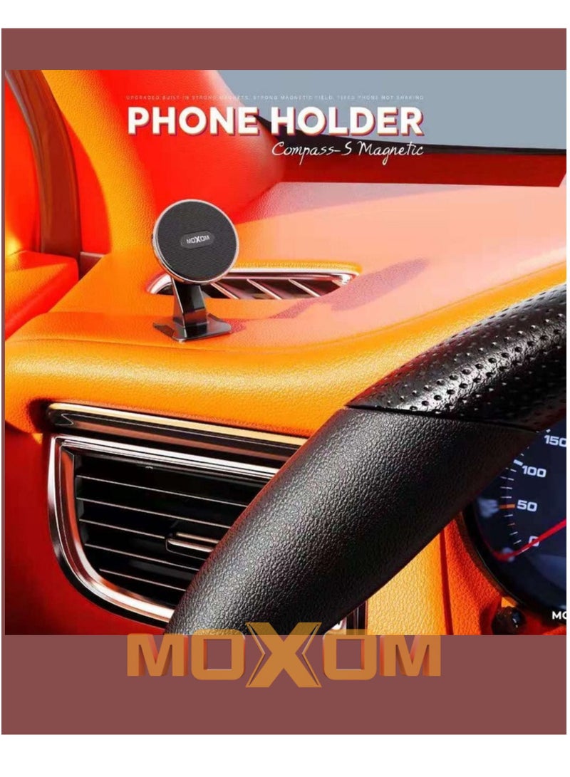 MOXOM MX-VS35 Magnetic Car Phone Holder 360 Degree Rotatable Mount Stand Magnetic Dashboard Phone Holder - Image 3