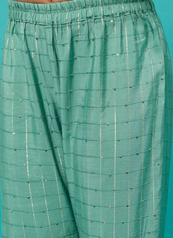 AKS Green 3-Piece Kurta Set for Girls - Image 3