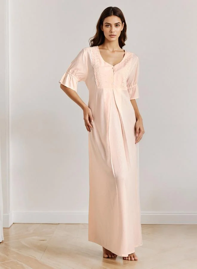 Splash FAV Nighty Maxi Length Viscose with Embroidery