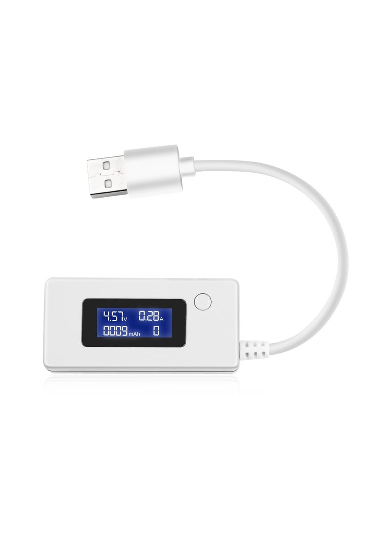 Generic - USB Tester Power Meter, Digital Multimeter, Voltage and Current Tester Meter, Mobile Phone Battery Tester, Power Bank Capacity Tester (White) - Image 1