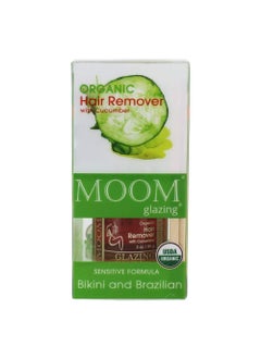 MOOM MOOM Organic Sugar Wax Kit for Hair Removal for Body  Bikini 3 oz AllNatural Sugaring Glaze with Cucumber  Green Tea  Includes 12 Waxing Strips  6 Applicators 