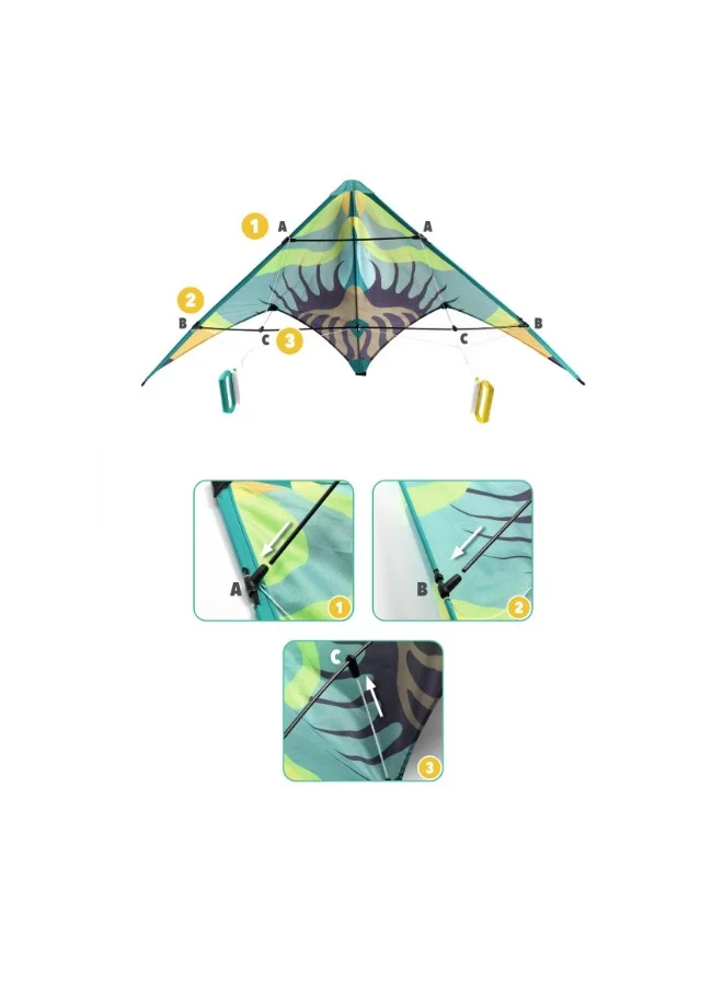 DJECO Green Wave Stunt Kite