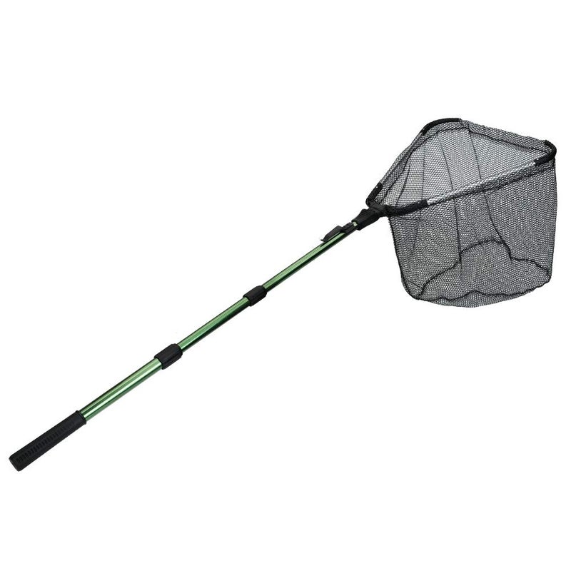 RESTCLOUD Fishing Landing Net with Telescoping Pole Handle, Super Strong Aluminum, 61" Full Extended, Rubber Coated Net - Image 2