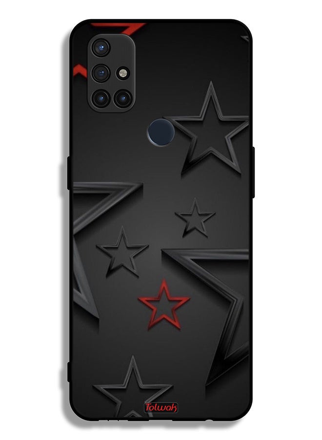 Tolwak غطاء حماية لهاتف OnePlus Nord N10 5G بنمط النجوم - Image 2