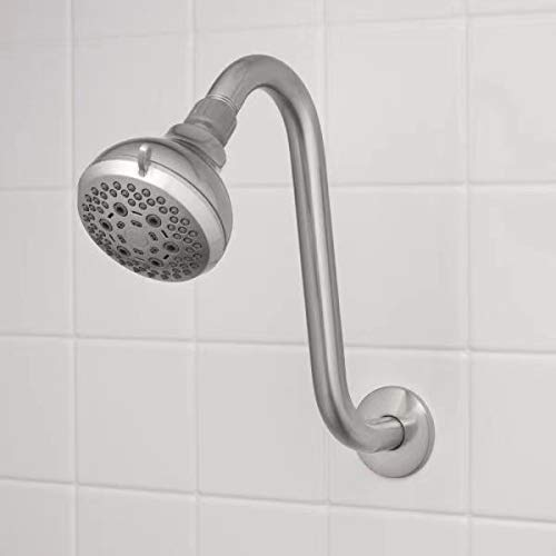 ZM 10-inch "S" Shaped Shower Arm for Shower Head Extension with Flange - Image 2