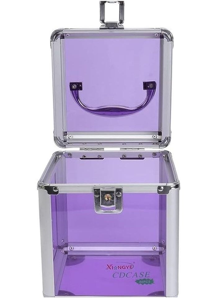 Generic - Acrylic Portable Storage Lock Boxes, Lock Organizer, Set of Three Boxes, Lockable Empty Storage Cabinet, Lock Box for Use, for Important Documents, Medicines, Money, Cosmetics - Image 1