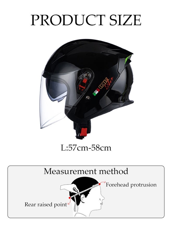DUNISO Full Face Motorcycle Helmet, Lightweight Crash Resistant Motorcycle Helmet, All Season Cool Racing Helmet，Equipped with Dual Lenses,Removable Breathable Lining, Suitable for Both Men and Women (L)  - Image 2