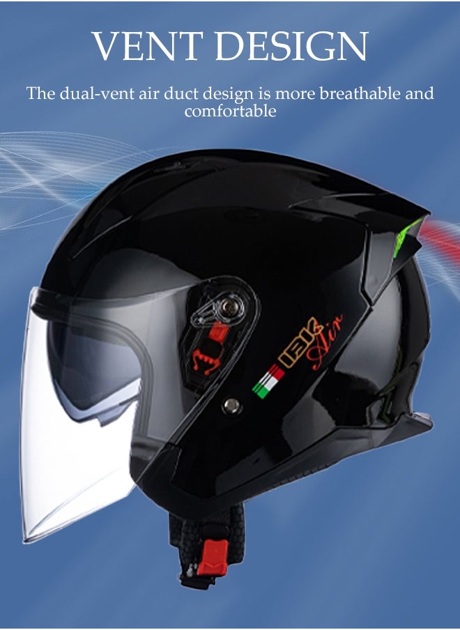 DUNISO Full Face Motorcycle Helmet, Lightweight Crash Resistant Motorcycle Helmet, All Season Cool Racing Helmet，Equipped with Dual Lenses,Removable Breathable Lining, Suitable for Both Men and Women (L)  - Image 3